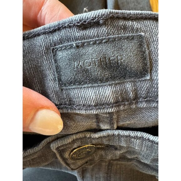 Mother Jeans Women 25 Washed Black Gray Mid Rise‎ Dazzler Lighting Up Lanterns - Picture 9 of 13